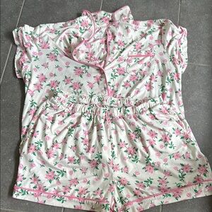 Draper James Floral Pink & Green Short Pajama Set